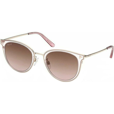 BALLY 0067D - Gold and Pink/Brown Gradient Lenses
