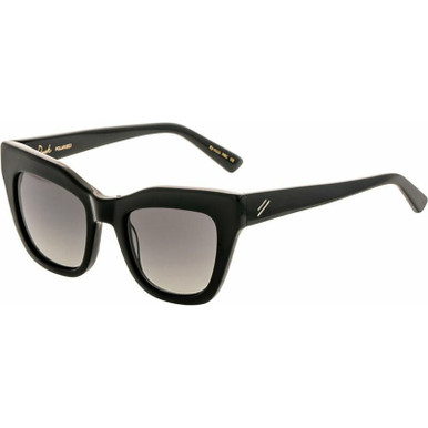 Dusk - Shiny Black/Grey Gradient Polarised Lenses