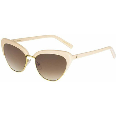 Bask Eyewear Peggy, Nude Pink/Brown Gradient Polarised Lenses