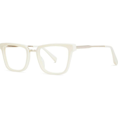 Baxter Blue Chloe Blue Light - Ivory White/Clear Blue Light Lenses
