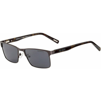 Satin Gunmetal/Grey Polarised Lenses