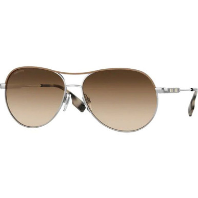 Burberry Tara BE3122 - Silver and Beige/Brown Gradient Lenses