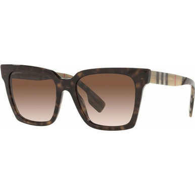 Burberry Maple BE4335, Dark Havana/Brown Gradient Lenses