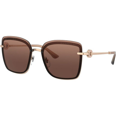 Bvlgari BV6151B - Pink Gold/Pink Dark Brown Gradient Lenses