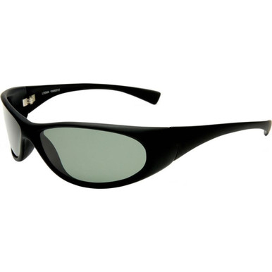 Cancer Council Logan - Black Rubber/Green Polarised Lenses