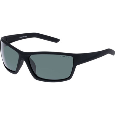 Cancer Council Bulla - Black Rubber/Green Polarised Lenses