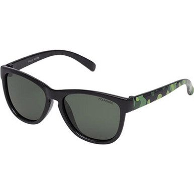 Cancer Council Kids Eagle - Kids, Black and Camo/Green Polarised Lenses