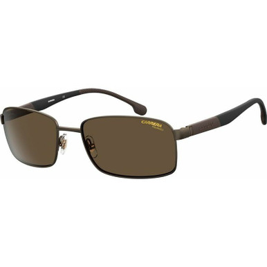 Carrera 8037/S, Matte Bronze/Bronze Polarised Lenses