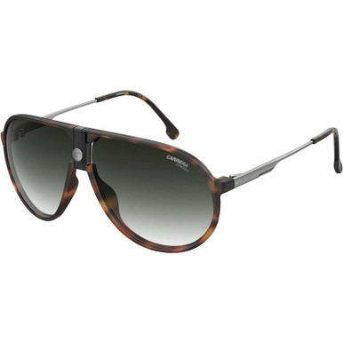 Carrera 1034/S, Dark Havana/Green Gradient Lenses