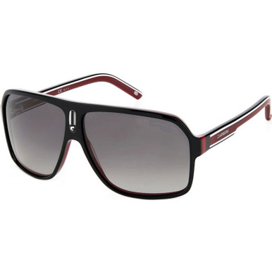 Carrera 27 - Black Red and White/Grey Gradient Polarised Lenses