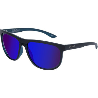 Matrix - Matte Black and Blue/Blue Mirror Lenses