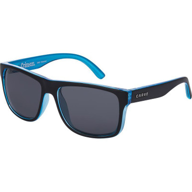 Carve Crimson - Matte Black and Blue/Grey Polarised Lenses