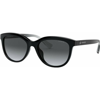 Coach 8285U, Black/Dark Grey Gradient Polarised Lenses