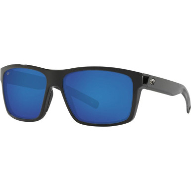 Slack Tide - Shiny Black/Blue Mirror Polarised Glass Lenses