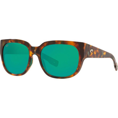 Shiny Palm Tort/Green Mirror Polarised Lenses