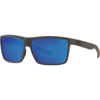 Rinconcito - Matte Grey/Blue Mirror Polarised Glass Lenses