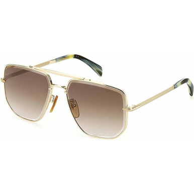 David Beckham DB 7001/S, Gold/Brown Gradient Lenses