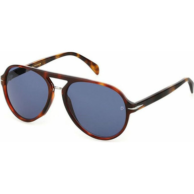 David Beckham DB 7005/S - Red Havana/Blue Avio Lenses