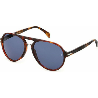 David Beckham DB 7005/S, Red Havana/Blue Avio Lenses