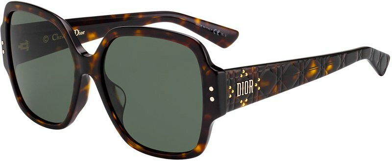 Dark Havana & Green Lady Dior Studs Oversize Sunglasses - Women, Best Price  and Reviews