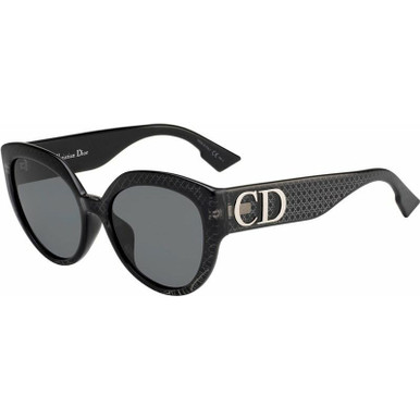 Dior Ddiorf - Black/Silver Flash Mirror Lenses