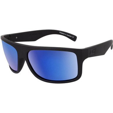 Satin Black Grey/Blue Mirror Polarised Lenses