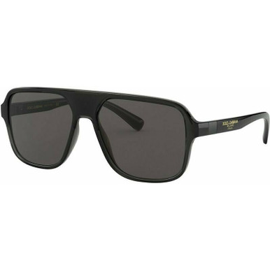 Dolce &amp; Gabbana DG6134, Transparent Grey and Black/Grey Lenses