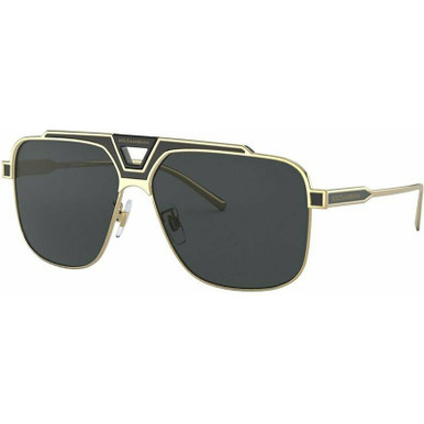 Dolce & Gabbana DG2256 - Gold and Matte Black/Grey Lenses