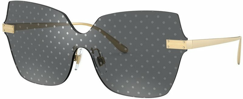 Dolce & Gabbana DG2260 Black and Gold/Dark Grey Tampo Pois Silver Sunglasses