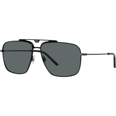 Dolce & Gabbana DG2264 - Matte Black/Grey Polarised Lenses