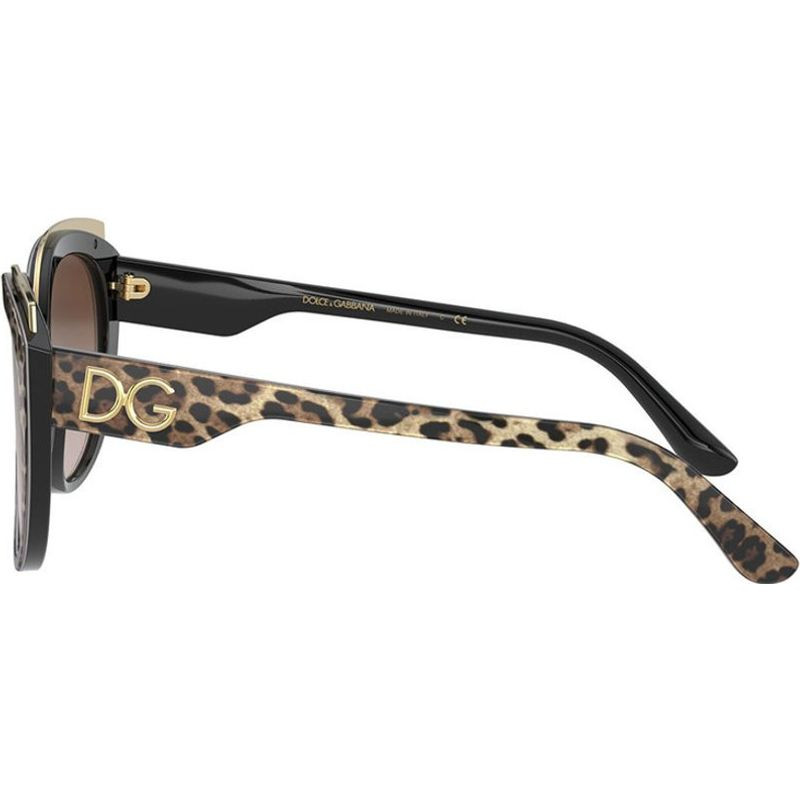 Buy Dolce & Gabbana DG 4383 Leo Brown on Black/Brown | Zip display picture 2