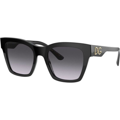 Dolce &amp; Gabbana DG4384, Black/Grey Gradient Lenses