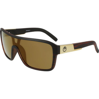 Dragon Eyewear Remix, Matte Woodgrain/Copper Ionised Polarised LL Lenses