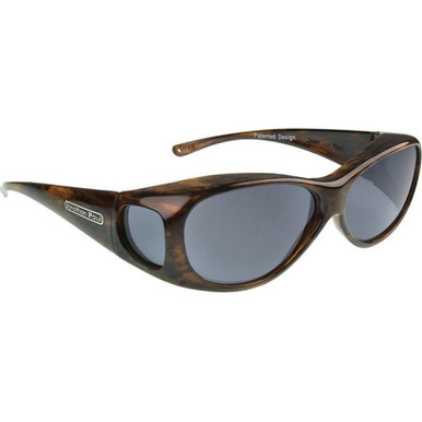 Fitovers Lotus - Brushed Horn/Grey Polarised Lenses