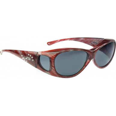 Fitovers Lotus - Claret Stripe/Grey Polarised Lenses