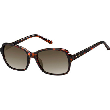 Fossil 3095/S - Dark Havana/Brown Gradient Lenses