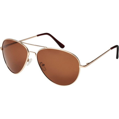 JS Eyewear 3502, Matte Gold/Brown Gradient Lenses