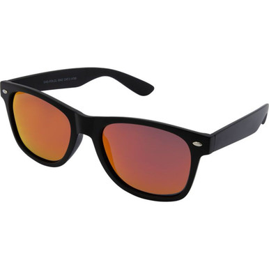 JS Eyewear 5842, Black/Red Mirror Polarised Lenses