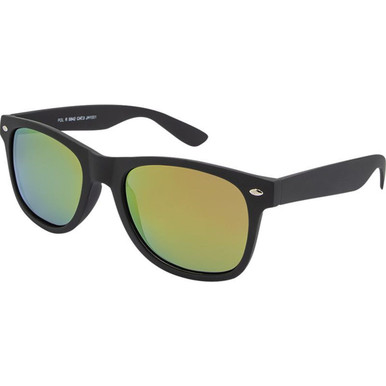 JS Eyewear 5842, Black/Green Mirror Polarised Lenses