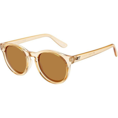Shop Le Specs Hey Macarena Sunglasses Blonde/Brown Polarised