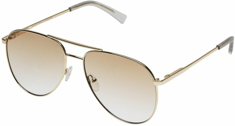 Le Specs Road Trip Bright Gold/Tan Gradient Flash Mirror Sunglasses