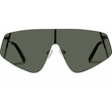 Le Specs blade stunner white frame sunglasses Le Specs Bladestunner - AirRobe main image 4