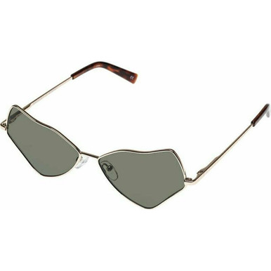 Le Specs Smoochy - Bright Gold/Khaki Lenses