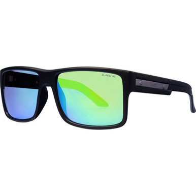 Liive Truth - Matt Black/Blue Green Revo Mirror Lenses