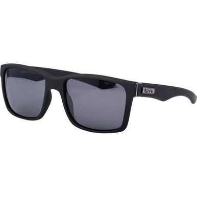 Liive Moto - Matte Black/Grey Polarised Lenses