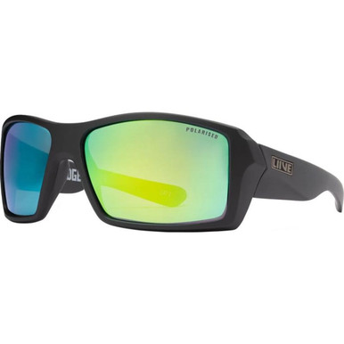 Liive The Edge - Matte Xtal Smoke Floating/Green Mirror Polarised Lenses