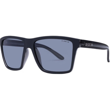 Liive Bazza - Matte Black Xtal Black/Grey Polarised Lenses