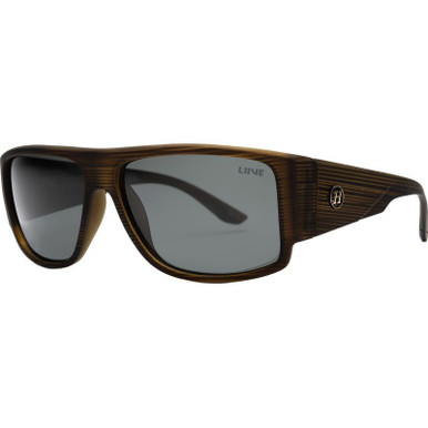 Coast Guard - Brown Wood/Grey Polarised Lenses