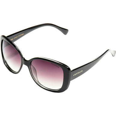 Locello Franca - Crystal Black/Smoke Gradient Polarised Lenses