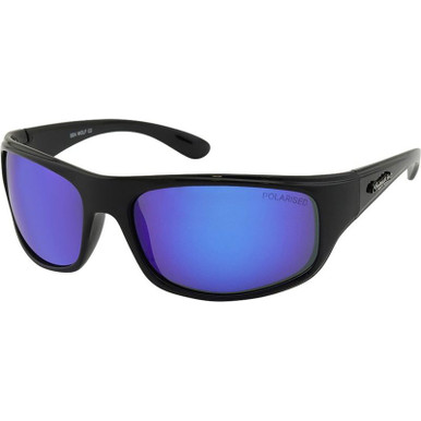 Mangrove Jacks Sea Wolf - Black/Blue Mirror Polarised Lenses